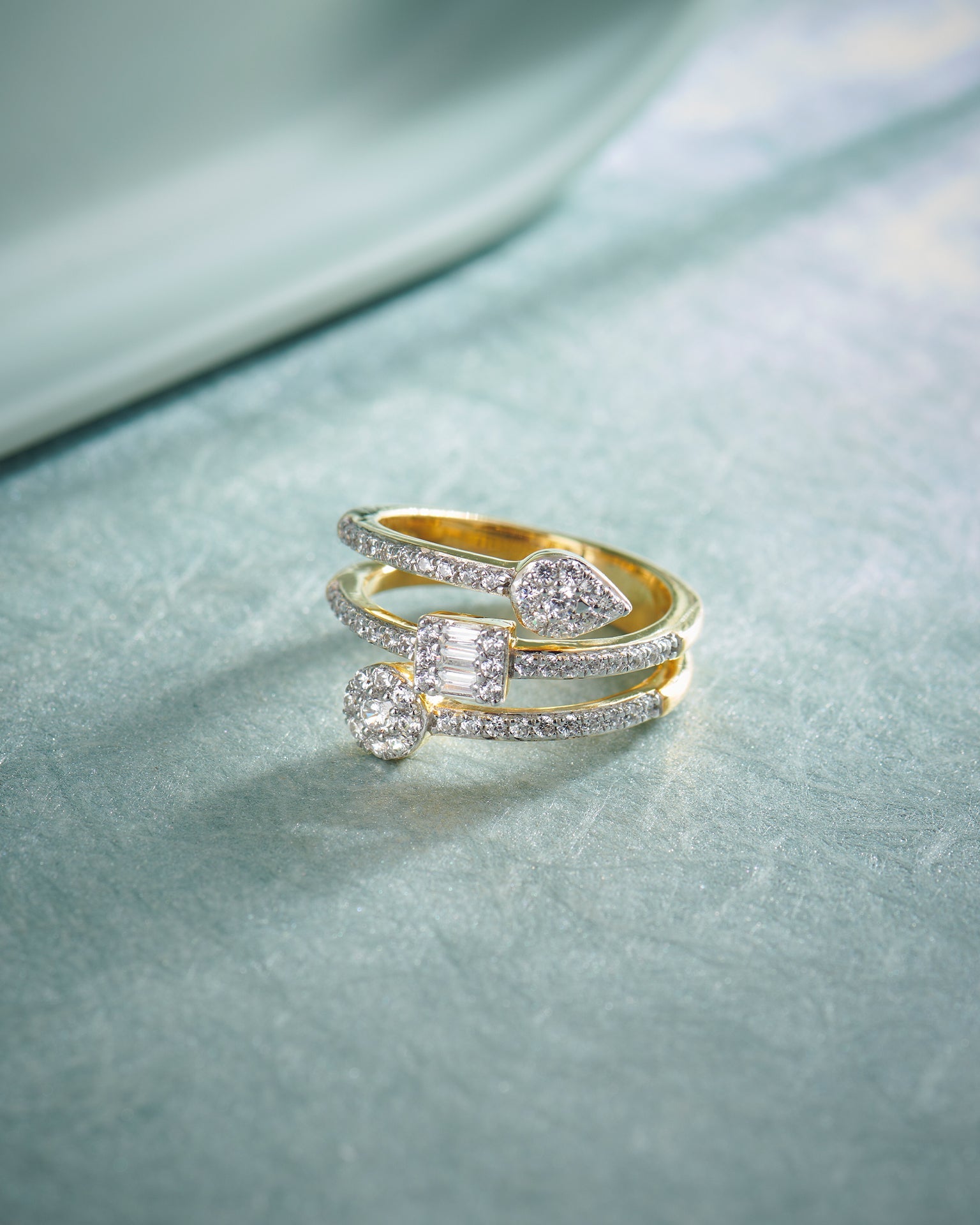 Glint Diamond Coil Ring, 14K Gold Vermeil, 5/8 ct Lab Grown Diamond-6