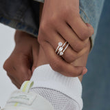 Glint Diamond Coil Ring, 14K Solid Gold, 5/8 ct Lab Grown Diamond-4