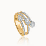 Glint Diamond Coil Ring, 14K Solid Gold, 5/8 ct Lab Grown Diamond-3