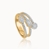Glint Diamond Coil Ring, 14K Solid Gold, 5/8 ct Lab Grown Diamond-3