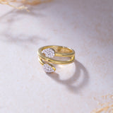 Lustrous Diamond Coil Ring, 14K Solid Gold, 1/4 ct Lab Grown Diamond-5