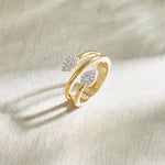 Lustrous Diamond Coil Ring, 14K Gold Vermeil, 1/4 ct Lab Grown Diamond-6