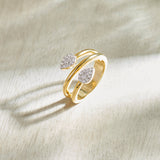 Lustrous Diamond Coil Ring, 14K Solid Gold, 1/4 ct Lab Grown Diamond-6