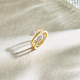 Lustrous Diamond Coil Ring, 14K Gold Vermeil, 1/4 ct Lab Grown Diamond-1