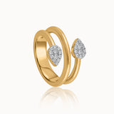 Lustrous Diamond Coil Ring, 14K Solid Gold, 1/4 ct Lab Grown Diamond-3