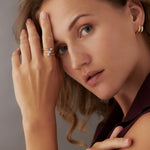 Sparkling Diamond Coil RIng, 14K Gold Vermeil, 1/4 ct Lab Grown Diamond-2