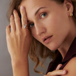 Sparkling Diamond Coil RIng, 14K Solid Gold, 1/4 ct Lab Grown Diamond-2
