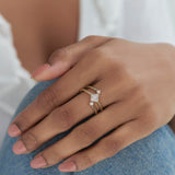 Gleaming Diamond Coil Ring, 14K Solid Gold, 1/4 ct Lab Grown Diamond-5