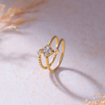 Gleaming Diamond Coil Ring, 14K Solid Gold, 1/4 ct Lab Grown Diamond-8