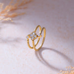 Gleaming Diamond Coil Ring, 14K Gold Vermeil, 1/4 ct Lab Grown Diamond-8