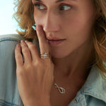 Dewdrop Diamond Coil Ring, 14K Gold Vermeil, 1/4 ct Lab Grown Diamond-2