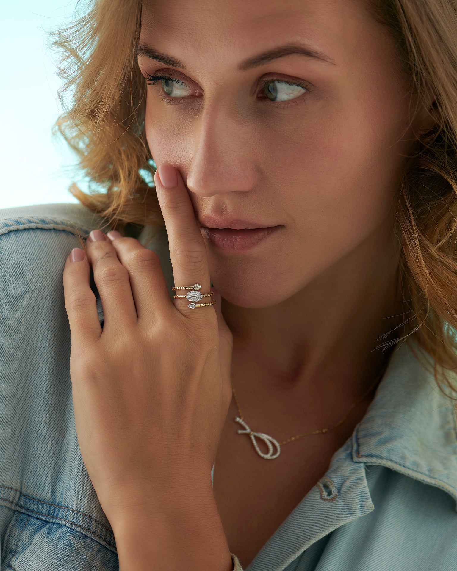 Dewdrop Diamond Coil Ring, 14K Gold Vermeil, 1/4 ct Lab Grown Diamond-2