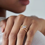 Dewdrop Diamond Coil Ring