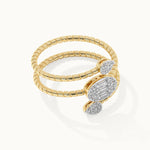 Dewdrop Diamond Coil Ring, 14K Gold Vermeil, 1/4 ct Lab Grown Diamond-5