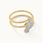 Dewdrop Diamond Coil Ring, 14K Gold Vermeil, 1/4 ct Lab Grown Diamond-5