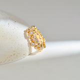 Bubbles Diamond Ring, 14K Gold Vermeil, 1/2 ct Lab Grown Diamond-1