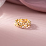 Bubbles Diamond Ring, 14K Gold Vermeil, 1/2 ct Lab Grown Diamond-7