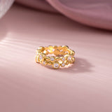 Bubbles Diamond Ring, 14K Gold Vermeil, 1/2 ct Lab Grown Diamond-7