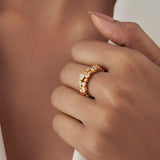 Bubbles Diamond Ring, 14K Gold Vermeil, 1/2 ct Lab Grown Diamond-5