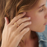 Bubbles Diamond Ring, 14K Gold Vermeil, 1/2 ct Lab Grown Diamond-2