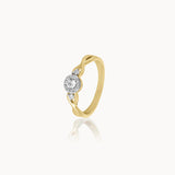 Twisted Elegance Diamond Ring