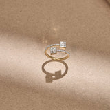 Subtle Wrap Diamond Ring