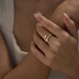 Pear Diamond Elegant Open Ring