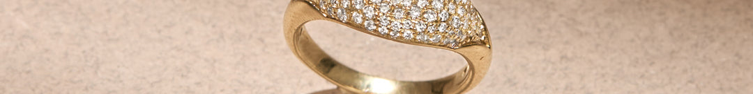 Chunky Diamond Signet Ring