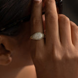 Chunky Diamond Signet Ring