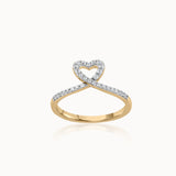 Pretty Heart Diamond Ring