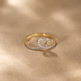 Pretty Heart Diamond Ring