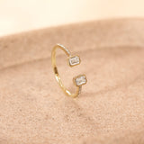 Baguette Diamond Open Ring