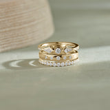 Modern Diamond Stack Ring