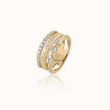 Modern Diamond Stack Ring