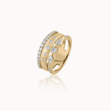 Modern Diamond Stack Ring