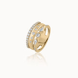 Modern Diamond Stack Ring