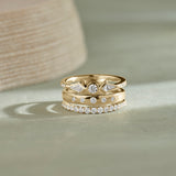 Modern Diamond Stack Ring