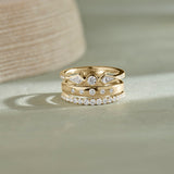 Modern Diamond Stack Ring