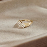 Grid Diamond Ring