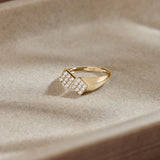 Grid Diamond Ring