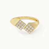 Grid Diamond Ring