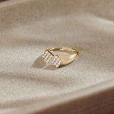 Grid Diamond Ring