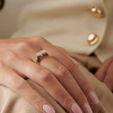 Grid Diamond Ring