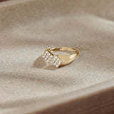 Grid Diamond Ring