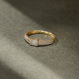 Minimal Art Deco Diamond Ring