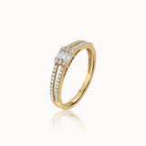 Minimal Art Deco Diamond Ring