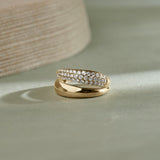 Sculpted Dome Diamond Ring