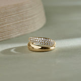 Sculpted Dome Diamond Ring