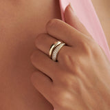 Sculpted Dome Diamond Ring