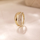 Sculpted Dome Diamond Ring